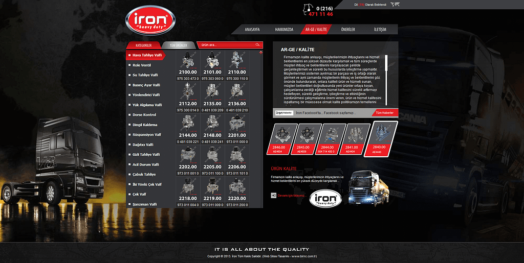 iron biz.tr kalite sayfa tasarimi