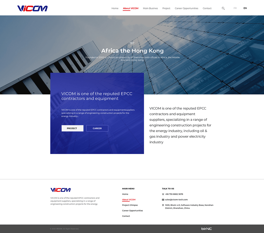 vicom energy kurumsal sayfa tasarim