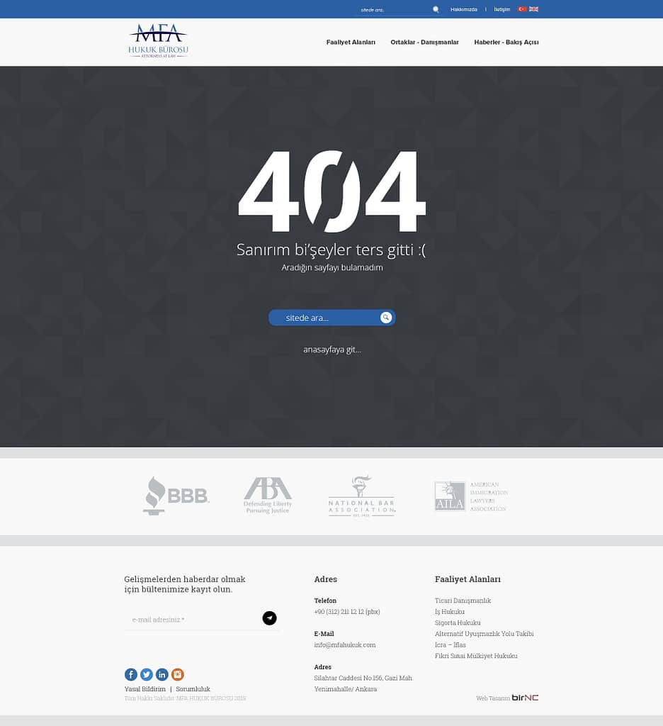mfa hukuk 404 hata sayfa tasarimi