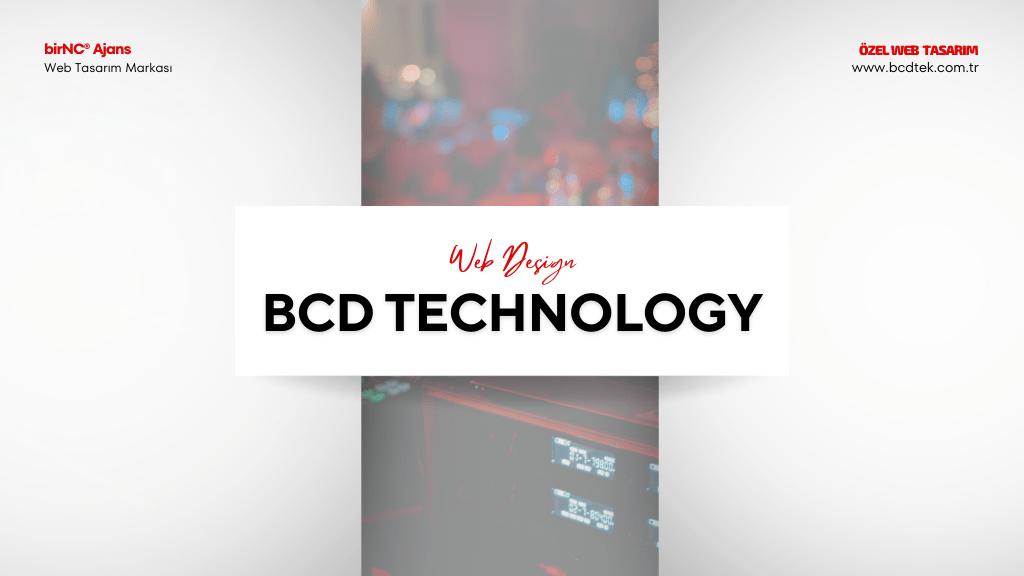 BCD Technology Web Tasarım Sunum Kapak