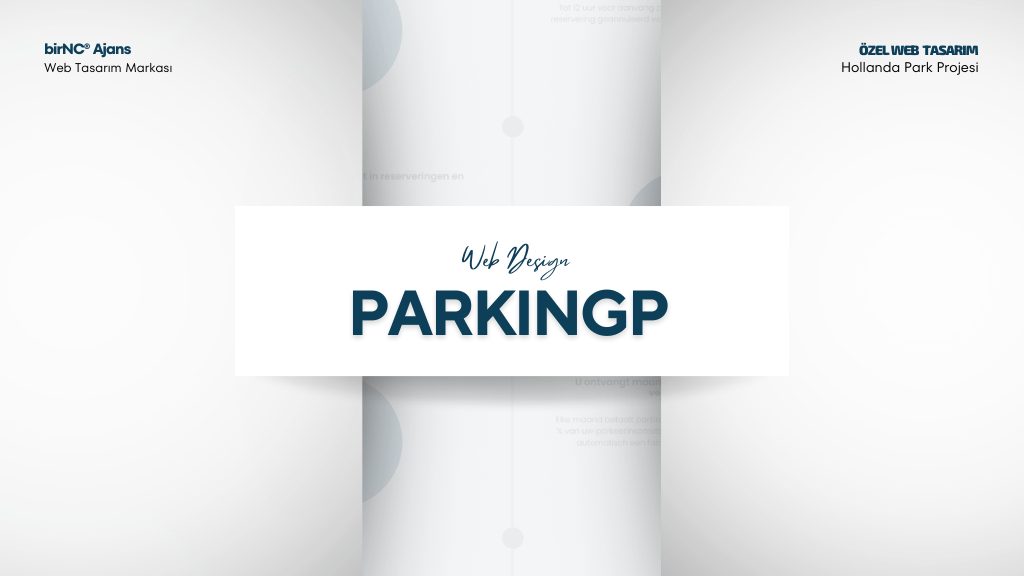 Parkingp Web Tasarım Sunum Kapak